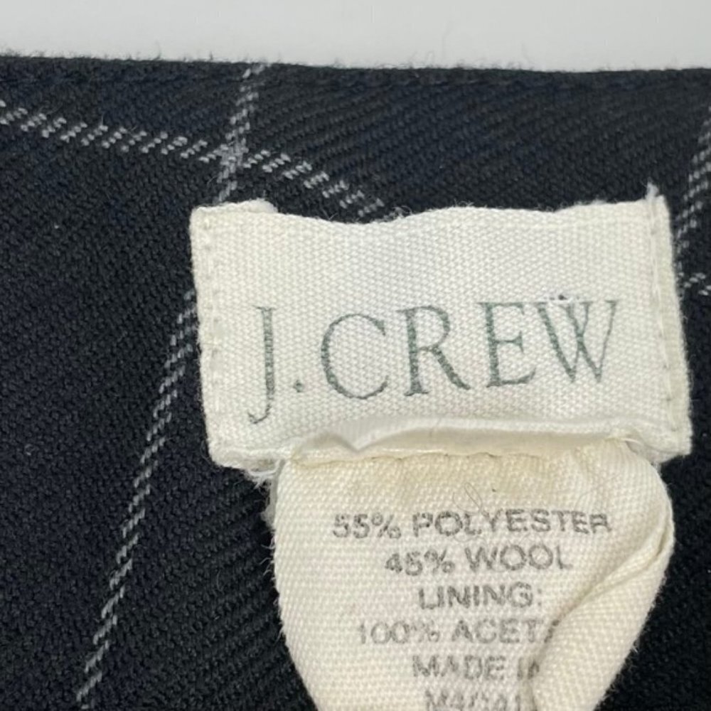 J. CREW Wool Blend Windowpane Slim Pants Sz 2P - Picture 5 of 6